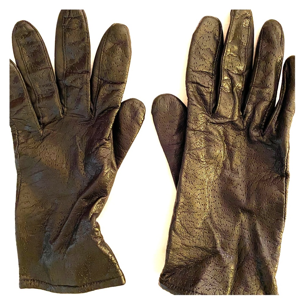 Fownes Black Leather Driving Gloves